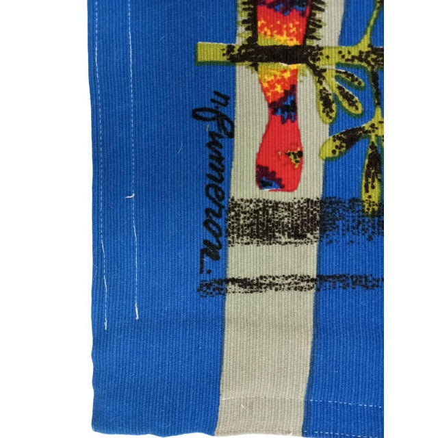 Textile Calypso Tapestry from René Fumeron, France, 1960s For Sale - Image 7 of 17