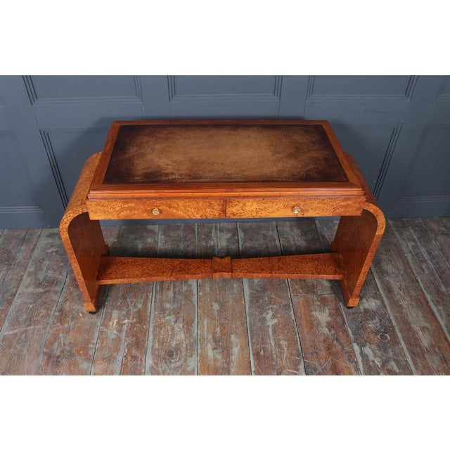 Art Deco French Writing Table in Burr Yew, 1925 For Sale - Image 15 of 17
