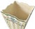 Wood Hand-Painted Wooden Wasetbasket With Romantic Floral Swags, Bows and Stripes by Jane Keltner For Sale - Image 7 of 11