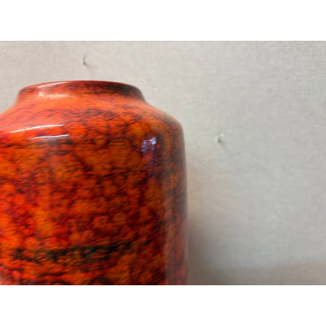 Vintage Fat Lava Vase in Orange from Scheurich, 1970s For Sale - Image 11 of 16