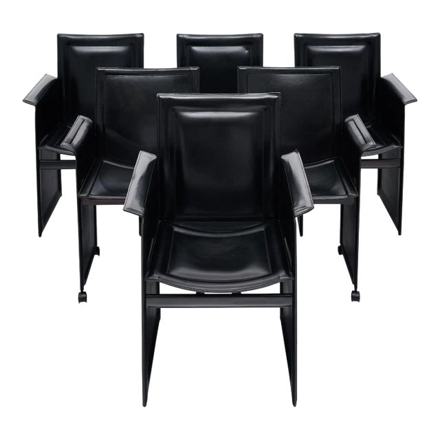 Set of Six “Korium” Armchairs by Tito Agnoli for Matteo Grassi For Sale