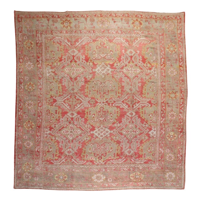 Antique Zabihi Collection Oversize Oushak Rug - 11'5" x 13'10" For Sale