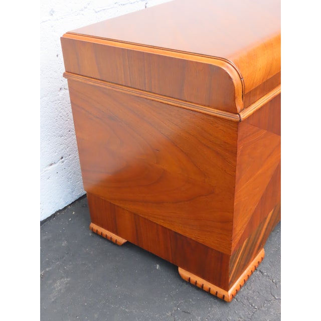 Lane Art Deco Waterfall Inlay Cedar Chest Blanket Trunk 6627 For Sale - Image 16 of 18