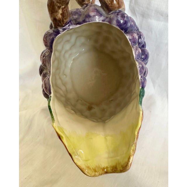 Ceramic Fitz & Floyd Grape Pitcher W/Matching Cake Plate-a Pair For Sale - Image 7 of 10