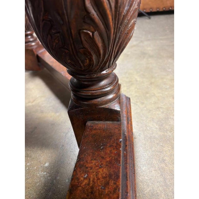 Monumental Octagonal Baroque Coffee Table With Parquetry Top For Sale In Los Angeles - Image 6 of 15