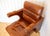 Brutalist Vintage Executive Desk Chair Office in Tan Leather with Tilt Swivel Height Adjustable by Timothy Oulton for Halo For Sale - Image 3 of 18
