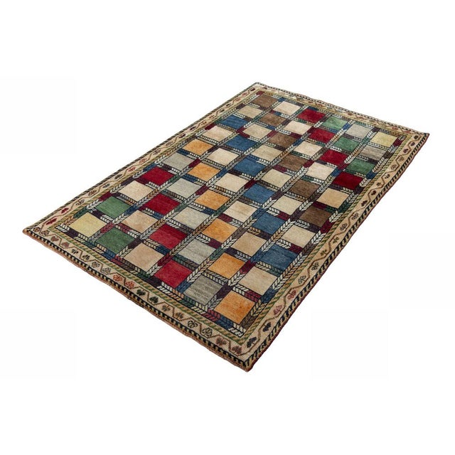 Hand-Knotted Gabbeh Nomadic Rug For Sale - Image 11 of 11