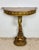 Gold Italian Giltwood Demi-lune Table with Marble Top, Mid-20th Century For Sale - Image 8 of 11