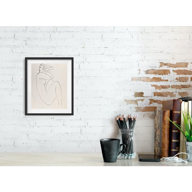 Contemporary Anna Bertrand, A Woman I, Ink on Paper For Sale - Image 3 of 3