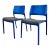 Don Chadwick for Knoll Blue Spark Stacking Chairs - a Pair For Sale