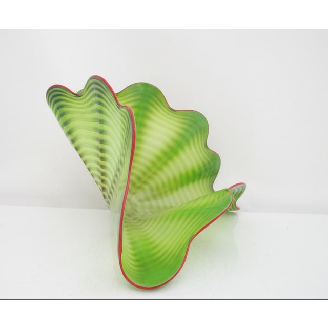 Green Dale Chihuly 2pc Parrot Green Persian Series Hand Blown Art Glass Sculpture For Sale - Image 8 of 18