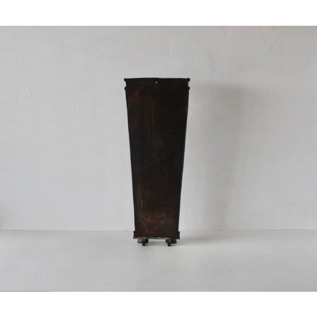 Mid 20th Century Slim Brass Wall Umbrella Stand Cane Holder Decorative Medallions Paw Footed Details For Sale - Image 11 of 16
