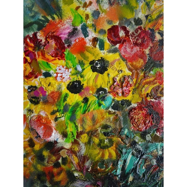 Uldis Krauze, Bouquet of Flowers with Sunflowers, 2000s, Oil on Board, in Good conditions. Designed from 2000 This piece...