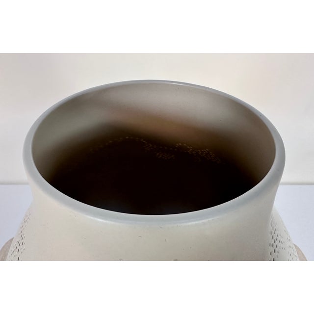 Beige Large Perforated Limited Edition Ceramic Vase by Hella Jongerius for Ikea, Sweden, 2005 For Sale - Image 8 of 17