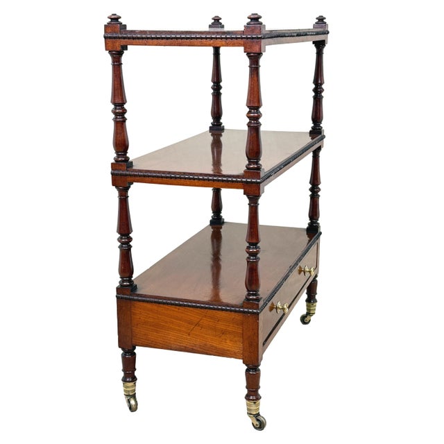 Hollywood Regency Regency Mahogany Étagère Whatnot, 1820 For Sale - Image 3 of 14