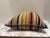 Textile Vintage Velvet Striped Accent Pillow For Sale - Image 7 of 12