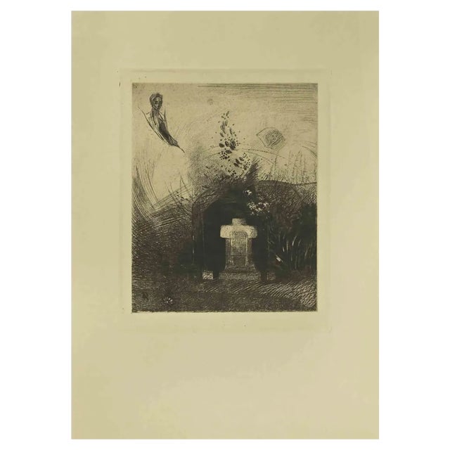 After Odilon Redon, Illustration from the Series Les Fleurs du Mal, 1923, Etching For Sale