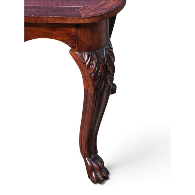 19th Century American Walnut Center/Desk/Parlor Table/New Reddish Brown Leather. For Sale - Image 17 of 18