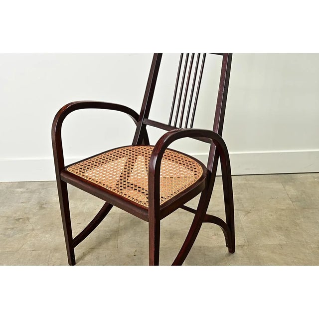 Wood Vienna Secession Josef Hoffmann Armchair For Sale - Image 7 of 12