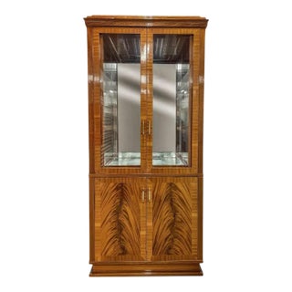 Art Deco Flame Mahogany Bar Cabinet For Sale
