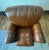 Vintage Traditional Chocolate Brown Leather Club Chair Recliner With Brass Nailhead Trim For Sale - Image 13 of 16