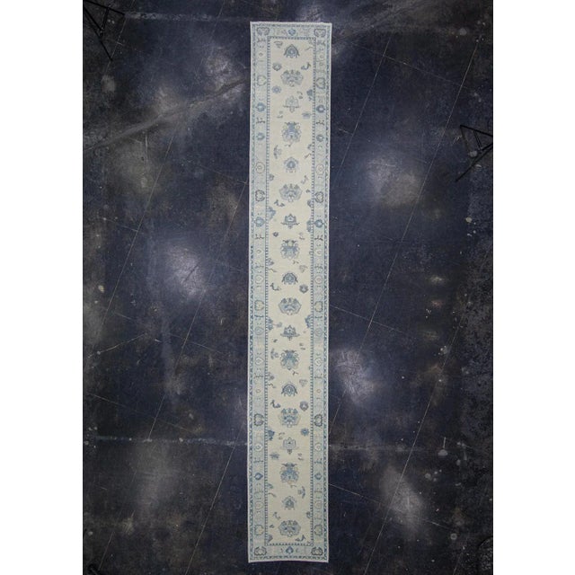 Turkish Oushak Rug Runner 2'11" x 19'2" For Sale In Houston - Image 6 of 6