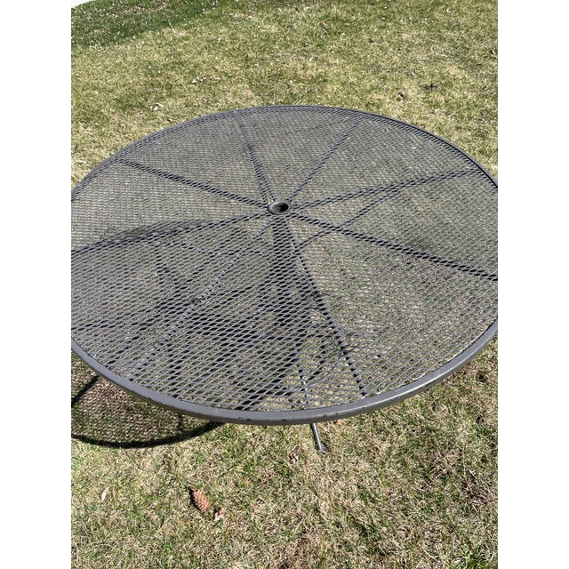 Woodard Valencia Patio Dining Set 5 Stackable Chairs 48" Table Garden, Attributed For Sale In Chicago - Image 6 of 6