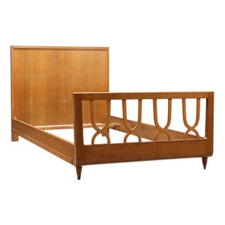 Single Bed in Veneer, 1950s For Sale