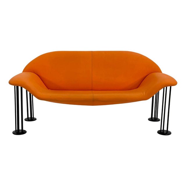 Orange Sofa by Burkhard Vogtherr for Hain & Tohme, 1980s For Sale - Image 11 of 11