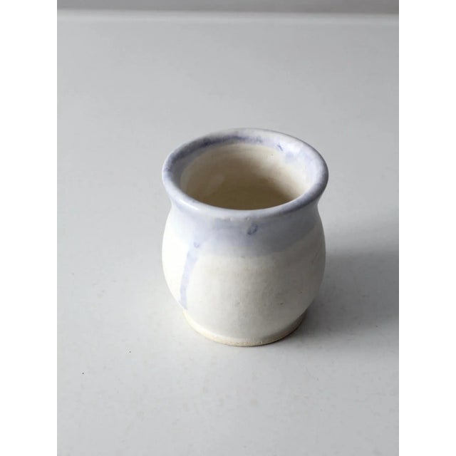 White Signed Studio Pottery Vase For Sale - Image 8 of 11