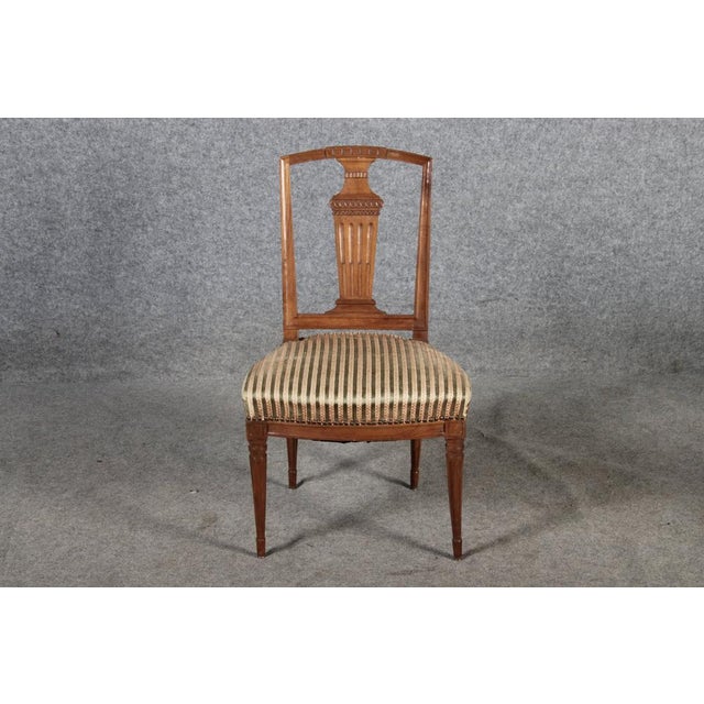 Late 18th Century Antique Louis XVI Chairs in Walnut, 1780, Set of 3 For Sale - Image 5 of 18