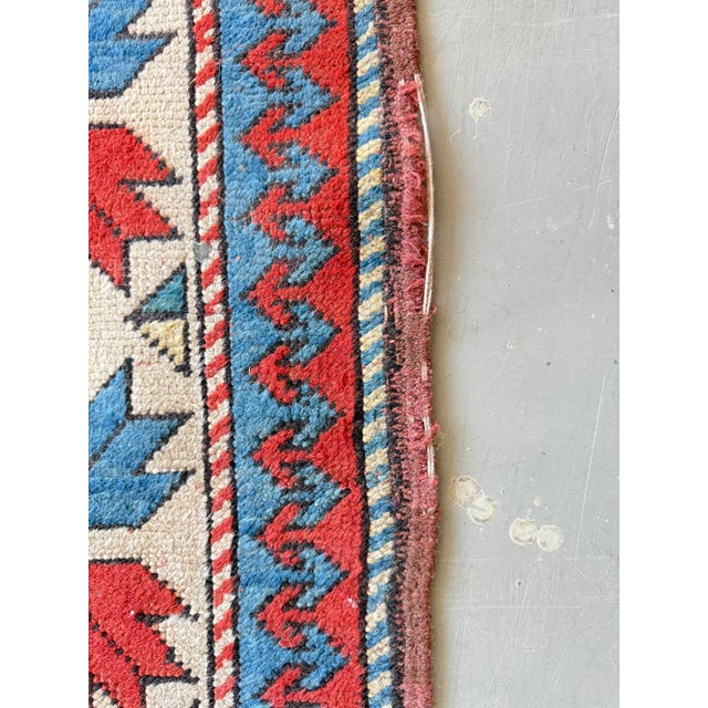 Art Deco Geometric Wool Milas Rug, Turkey, 1970s For Sale - Image 9 of 16