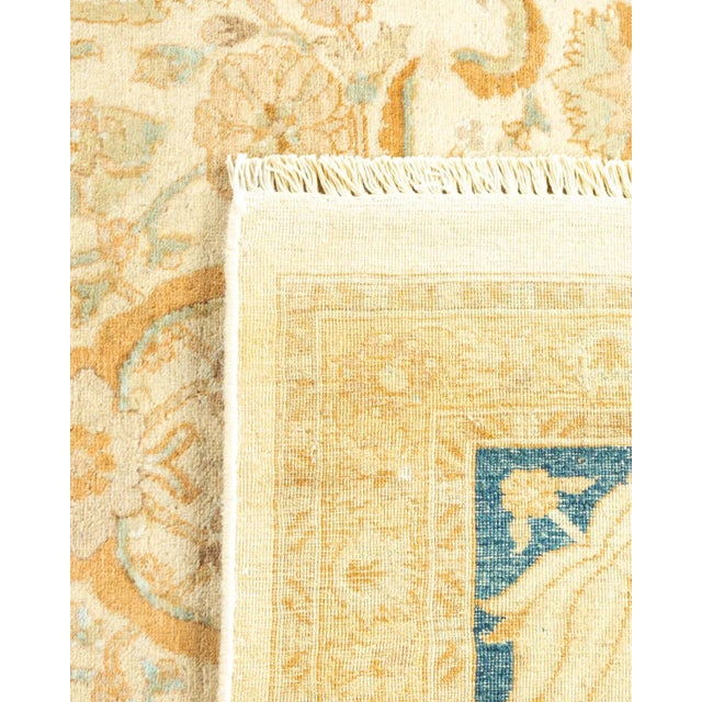 1990s Vintage Moroccan Hand Knotted Wool Area Rug, Ivory - 8'1" X 9'10" For Sale - Image 5 of 9