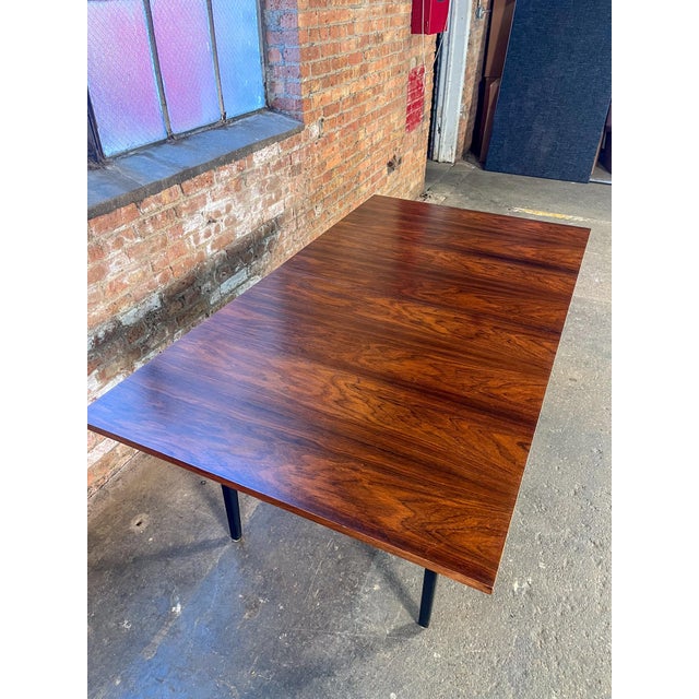 Mid 20th Century Rosewood Rectangular Dining Table by George Nelson for Herman Miller 2 Leaves For Sale In Chicago - Image 6 of 12