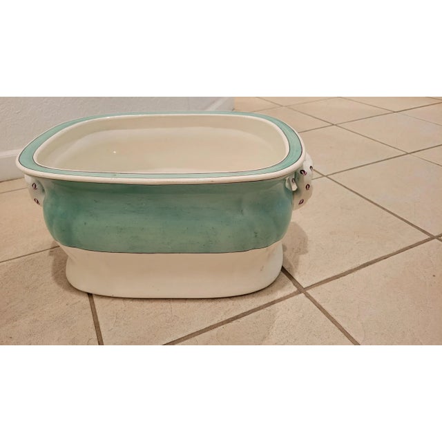 This just oozes charm. Beautiful vintage foot bath with complementing pitcher. Very unusual coloration which makes this...