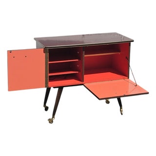 Mid-Century Modern Formica Bar Trolley, 1960s For Sale