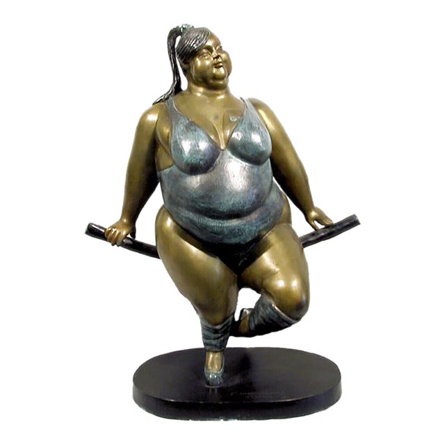 La Gimnasta, Signed Bronze Sculpture by Bruno Luna For Sale