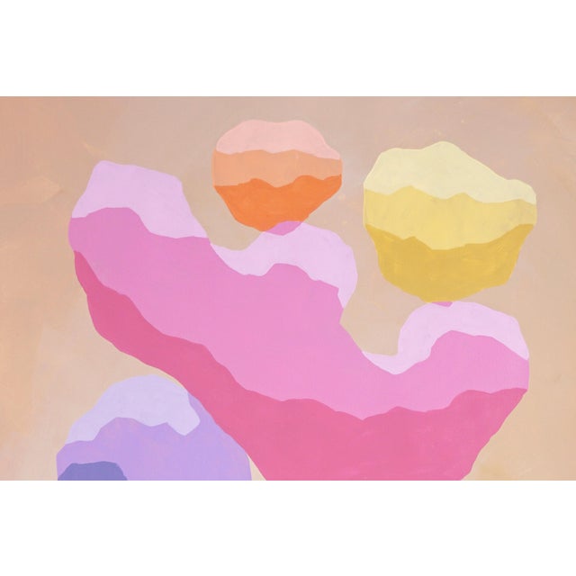 2024, 3d Render Style Painting of "Pop Rocks", Colorful Painting on Watercolor Paper by Ryan Rivadeneyra For Sale - Image 4 of 7