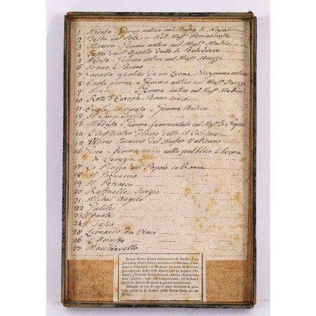 Antique 18th Century Grand Tour Plaster Intaglios in Leather & Marble from Pietro Bracci For Sale - Image 6 of 10