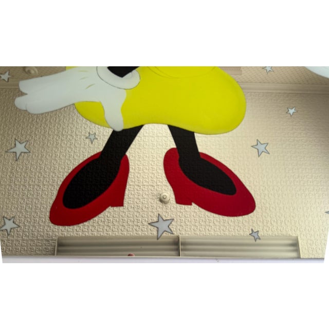 Silver Custom Design Minnie Mouse and Mickey Mouse Carved Painted Ceiling or Window Panel For Sale - Image 8 of 14