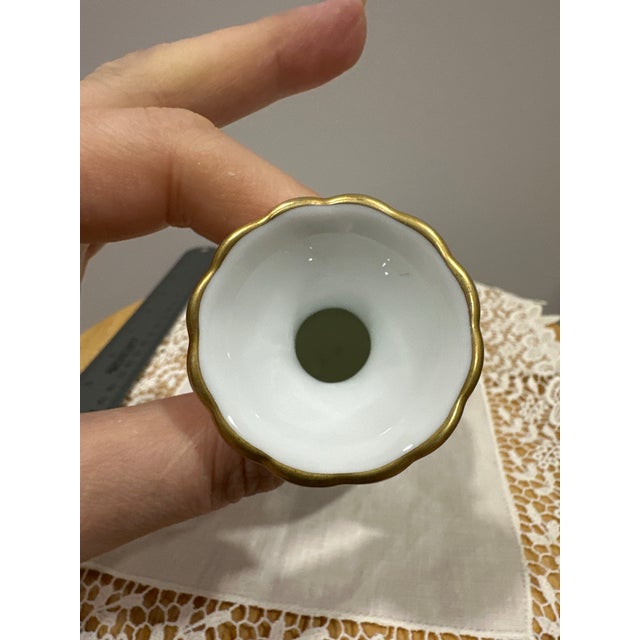 Christian Dior Vintage Christian Dior Art De La Table Vase | White Porcelain Bud Vase With Gold Trim | Dior Home Decor | Made in Japan For Sale - Image 4 of 10
