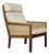 Mid-Century Scandinavian Modern Mahogany Armchair with French Wicker by Bernt Petersen Dla Wørts Møbelsnedkeri, 1960s For Sale