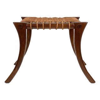 1990s Kreiss Klismos Wood Ottoman Bench, Attributed For Sale