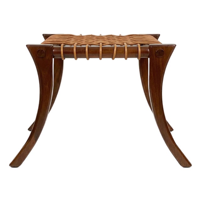 1990s Kreiss Klismos Wood Ottoman Bench, Attributed For Sale
