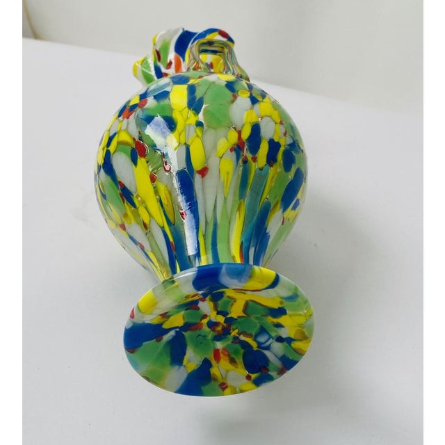 Vintage Handcrafted Murano Glass Amphora from Fratelli Toso, 1970s For Sale - Image 4 of 14