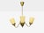 1950s Itsu Oy, Finnish Modern, Chandelier, Brass, Opal Glass For Sale In New York - Image 6 of 13