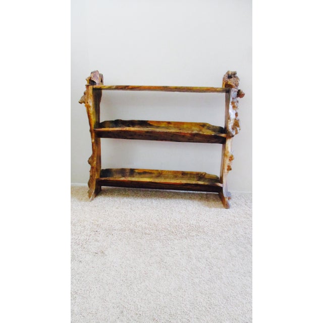 Slab Wood Tree Trunk Live Edge Bookcase Book Shelf Daryl Stokes Style