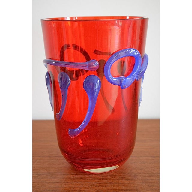 Large Italian Murano Glass Vase, 1970s For Sale - Image 10 of 10