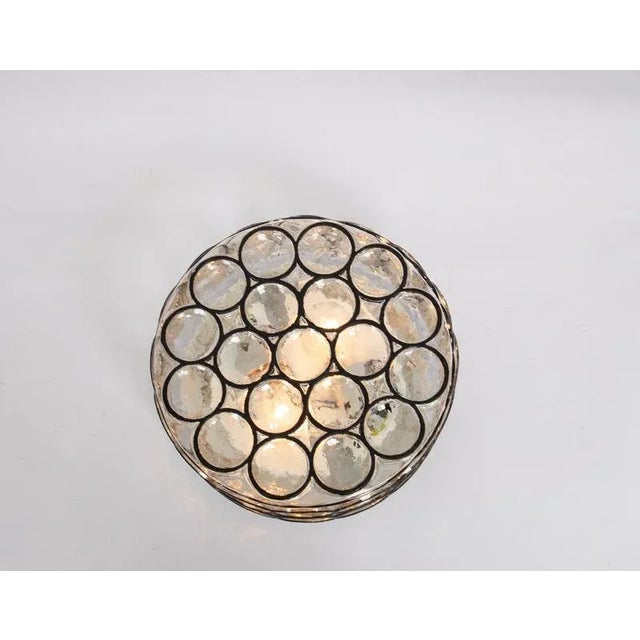 Large Iron and Glass Wall or Ceiling Light attributed to Limburg, Germany, 1960s For Sale - Image 12 of 14