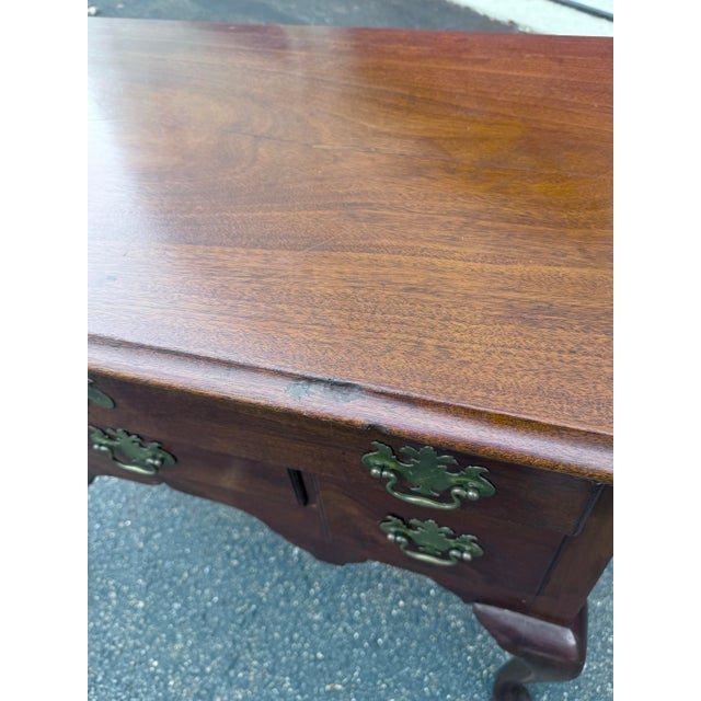 Wood Antique 18th Century Mahogany Queen Anne Lowboy For Sale - Image 7 of 9